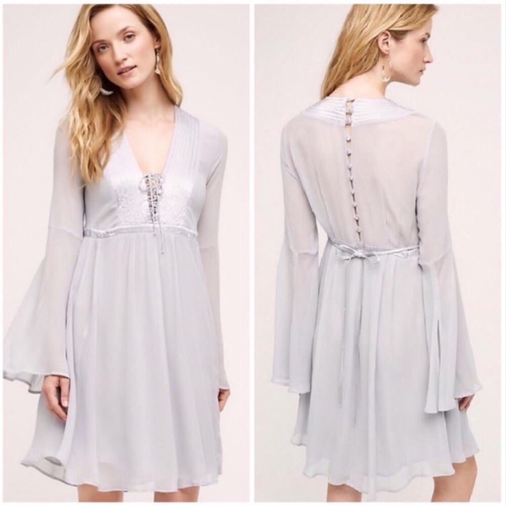 NWOT Anthropologie Belled Peasant Dress